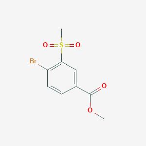 molecular formula C9H9BrO4S B8688398 Methyl 3-methylsulfonyl-4-bromobenzoate CAS No. 154117-61-0