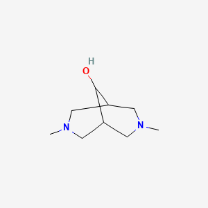 molecular formula C9H18N2O B8688510 3,7-Dimethyl-3,7-diazabicyclo[3.3.1]nonan-9-ol CAS No. 54914-11-3