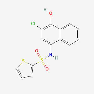 molecular formula C14H10ClNO3S2 B8688568 N-(3-chloro-4-hydroxynaphthalen-1-yl)thiophene-2-sulfonamide 