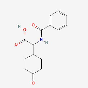 molecular formula C15H17NO4 B8688570 (Benzoylamino)(4-oxocyclohexyl)acetic acid 