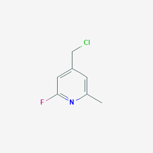 molecular formula C7H7ClFN B8688586 4-(Chloromethyl)-2-fluoro-6-methylpyridine 