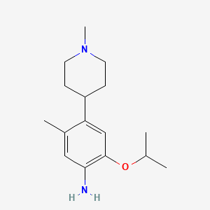 molecular formula C16H26N2O B8688734 2-Isopropoxy-5-methyl-4-(1-methylpiperidin-4-yl)aniline CAS No. 1032903-66-4