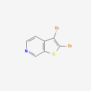 molecular formula C7H3Br2NS B8688751 2,3-Dibromothieno[2,3-c]pyridine CAS No. 28783-19-9