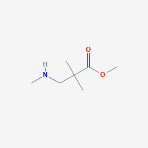 molecular formula C7H15NO2 B8688755 Methyl 2,2-dimethyl-3-(methylamino)propanoate 