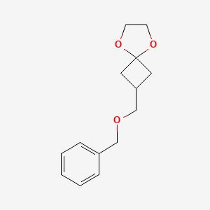 molecular formula C14H18O3 B8688761 2-[(Benzyloxy)methyl]-5,8-dioxaspiro[3.4]octane CAS No. 545882-50-6