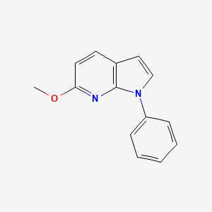 molecular formula C14H12N2O B8688774 6-Methoxy-1-phenyl-1h-pyrrolo[2,3-b]pyridine 
