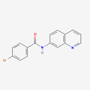 molecular formula C16H11BrN2O B8688776 4-bromo-N-quinolin-7-ylbenzamide CAS No. 300383-62-4