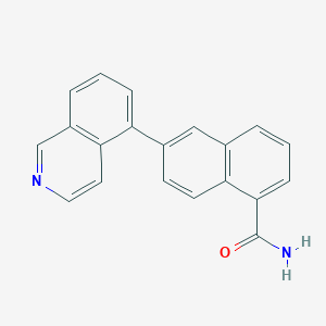 molecular formula C20H14N2O B8688778 6-(Isoquinolin-5-yl)naphthalene-1-carboxamide CAS No. 919363-03-4