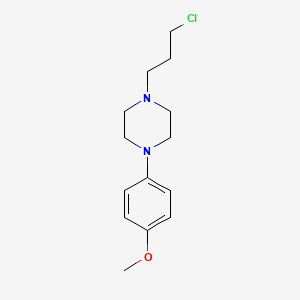 molecular formula C14H21ClN2O B8688783 Piperazine, 1-(3-chloropropyl)-4-(p-methoxyphenyl)- CAS No. 21279-79-8