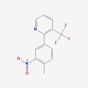 molecular formula C13H9F3N2O2 B8688799 2-(4-Methyl-3-nitrophenyl)-3-(trifluoromethyl)pyridine CAS No. 573676-05-8