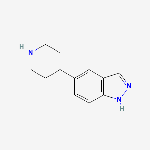 molecular formula C12H15N3 B8688823 5-(Piperidin-4-YL)-1H-indazole CAS No. 1158767-06-6