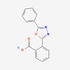molecular formula C15H10N2O3 B8688846 2-(5-Phenyl-1,3,4-oxadiazol-2-yl)benzoic acid CAS No. 56894-37-2