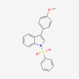 molecular formula C21H17NO3S B8688854 3-(4-methoxyphenyl)-1-(phenylsulfonyl)-1H-indole CAS No. 648409-59-0