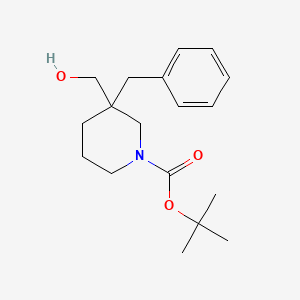 molecular formula C18H27NO3 B8689089 Tert-butyl 3-benzyl-3-(hydroxymethyl)piperidine-1-carboxylate 