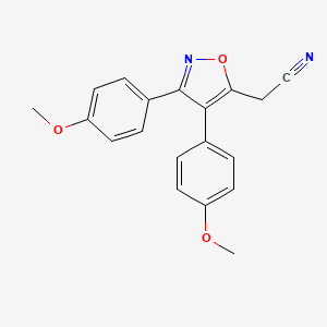 B8689238 2-(3,4-Bis(4-methoxyphenyl)isoxazol-5-yl)acetonitrile CAS No. 97941-17-8