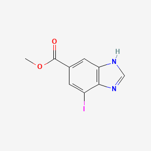 molecular formula C9H7IN2O2 B8689301 1H-Benzimidazole-5-carboxylic acid, 7-iodo-, methyl ester CAS No. 1258940-58-7