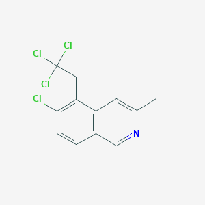 molecular formula C12H9Cl4N B8689304 6-Chloro-3-methyl-5-(2,2,2-trichloroethyl)isoquinoline CAS No. 919994-52-8