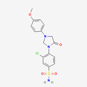 Benzenesulfonamide, 3-chloro-4-(3-(4-methoxyphenyl)-5-oxo-1-imidazolidinyl)-