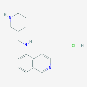 molecular formula C15H20ClN3 B8689636 N-(Piperidin-3-ylmethyl)isoquinolin-5-amine hydrochloride CAS No. 651307-08-3