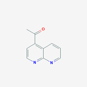 molecular formula C10H8N2O B8689655 1-[1,8]Naphthyridin-4-yl-ethanone 