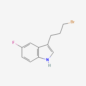 molecular formula C11H11BrFN B8689657 3-(3-bromopropyl)-5-fluoro-1H-indole CAS No. 191013-68-0