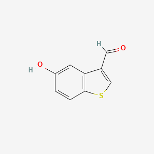 molecular formula C9H6O2S B8689664 5-Hydroxy-1-benzothiophene-3-carbaldehyde 