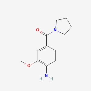 molecular formula C12H16N2O2 B8689700 (4-Amino-3-methoxyphenyl)(pyrrolidin-1-yl)methanone 