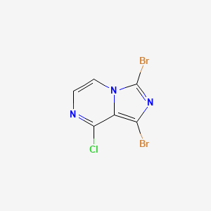 molecular formula C6H2Br2ClN3 B8689707 1,3-Dibromo-8-chloroimidazo[1,5-a]pyrazine 