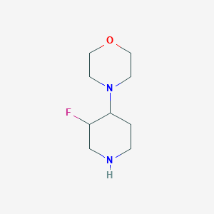 molecular formula C9H17FN2O B8689743 4-(3-Fluoro-piperidin-4-yl)-morpholine 