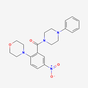 molecular formula C21H24N4O4 B8689751 (2-Morpholin-4-yl-5-nitrophenyl)-(4-phenylpiperazin-1-yl)methanone 