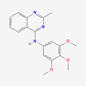 molecular formula C18H19N3O3 B8689756 2-Methyl-N-(3,4,5-trimethoxyphenyl)quinazolin-4-amine CAS No. 883732-61-4