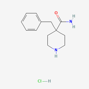 molecular formula C13H19ClN2O B8689771 4-Benzylpiperidine-4-carboxamide hydrochloride 