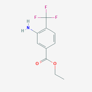 molecular formula C10H10F3NO2 B8689779 Ethyl 3-amino-4-(trifluoromethyl)benzoate 