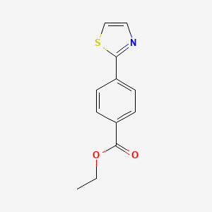 molecular formula C12H11NO2S B8689785 4-Thiazol-2-yl-benzoic acid ethyl ester 