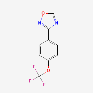 molecular formula C9H5F3N2O2 B8689795 3-(4-(Trifluoromethoxy)phenyl)-1,2,4-oxadiazole 