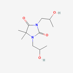 molecular formula C11H20N2O4 B8689819 1,3-Bis(2-hydroxypropyl)-5,5-dimethyl-2,4-imidazolidinedione CAS No. 29810-24-0