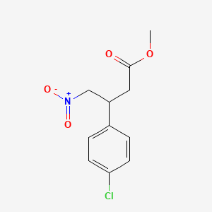 molecular formula C11H12ClNO4 B8689853 Methyl 3-(4-chlorophenyl)-4-nitrobutanoate 