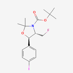 molecular formula C17H23FINO3 B8689884 (4S,5R)-Tert-butyl 4-(fluoromethyl)-5-(4-iodophenyl)-2,2-dimethyloxazolidine-3-carboxylate 