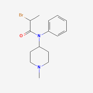 molecular formula C15H21BrN2O B8689978 2-bromo-N-(1-methylpiperidin-4-yl)-N-phenylpropanamide 