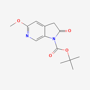 molecular formula C13H16N2O4 B8689993 tert-Butyl 5-methoxy-2-oxo-2,3-dihydro-1H-pyrrolo[2,3-c]pyridine-1-carboxylate 