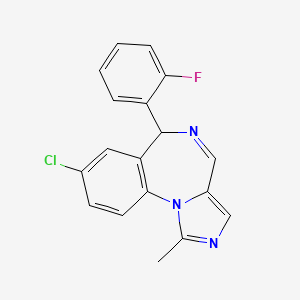 8-Chloro-6-(2-fluorophenyl)-1-methyl-6H-imidazo(1,5-a)(1,4)benzodiazepine