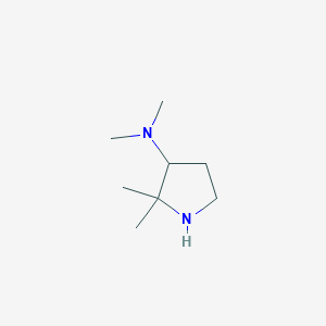 molecular formula C8H18N2 B8690016 N,N,2,2-tetramethylpyrrolidin-3-amine 
