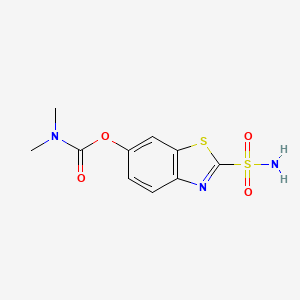 molecular formula C10H11N3O4S2 B8690054 2-Sulfamoyl-1,3-benzothiazol-6-yl dimethylcarbamate CAS No. 93460-24-3