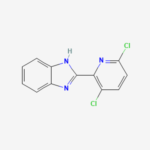 molecular formula C12H7Cl2N3 B8690056 2-(3,6-dichloropyridin-2-yl)-1H-benzimidazole 