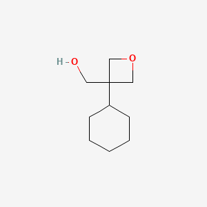 molecular formula C10H18O2 B8690098 (3-Cyclohexyloxetan-3-yl)methanol 