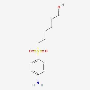 molecular formula C12H19NO3S B8690105 6-(4-Aminobenzene-1-sulfonyl)hexan-1-ol CAS No. 131110-20-8