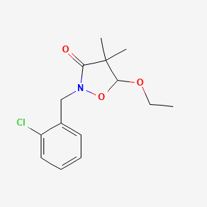 2-[(2-Chlorophenyl)methyl]-5-ethoxy-4,4-dimethyl-1,2-oxazolidin-3-one