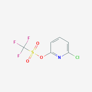 molecular formula C6H3ClF3NO3S B8690129 Methanesulfonic acid, trifluoro-, 6-chloro-2-pyridinyl ester CAS No. 119071-57-7