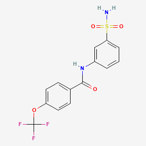 molecular formula C14H11F3N2O4S B8690192 N-(3-sulfamoylphenyl)-4-(trifluoromethoxy)benzamide 