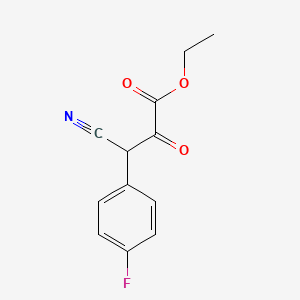 molecular formula C12H10FNO3 B8690209 Ethyl 3-cyano-3-(4-fluorophenyl)-2-oxopropanoate 